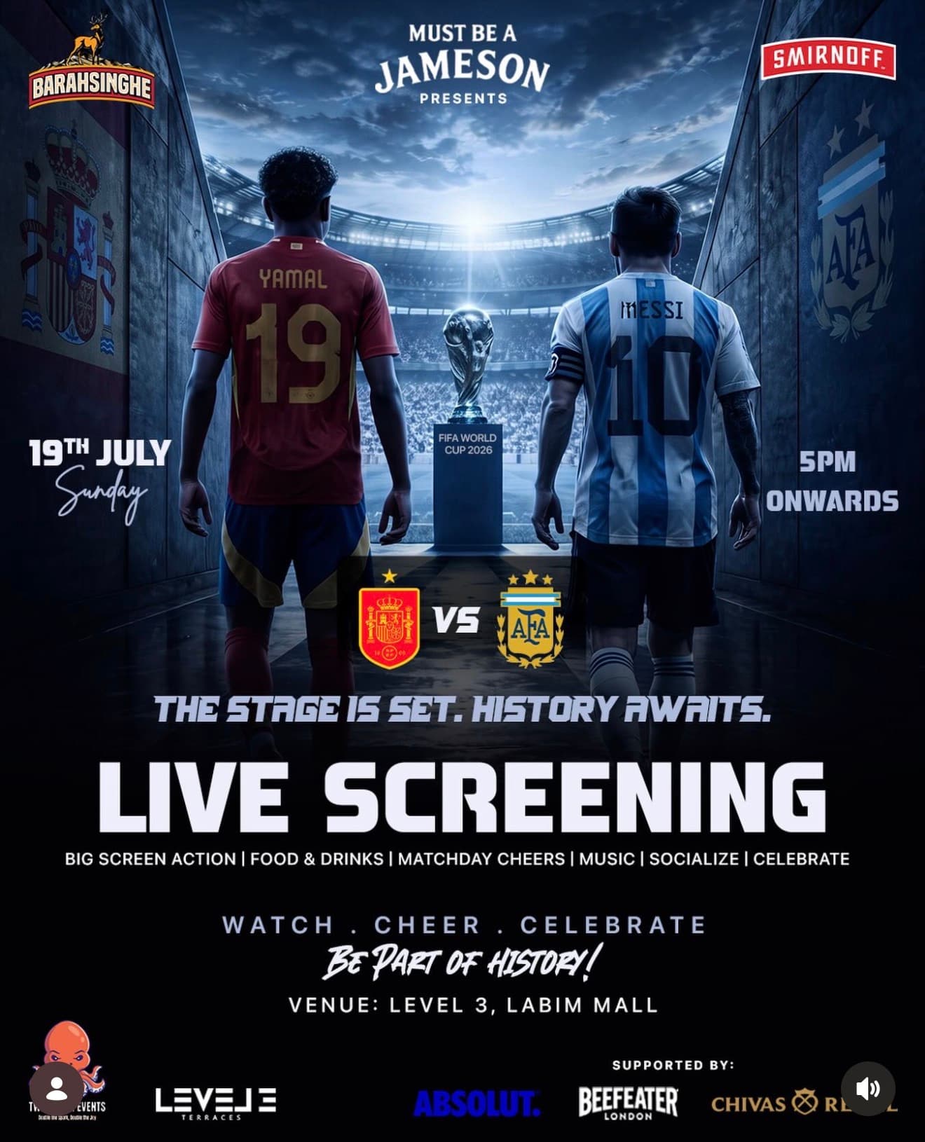FIFA World Cup 2026 Live Screening - Spain vs Argentina