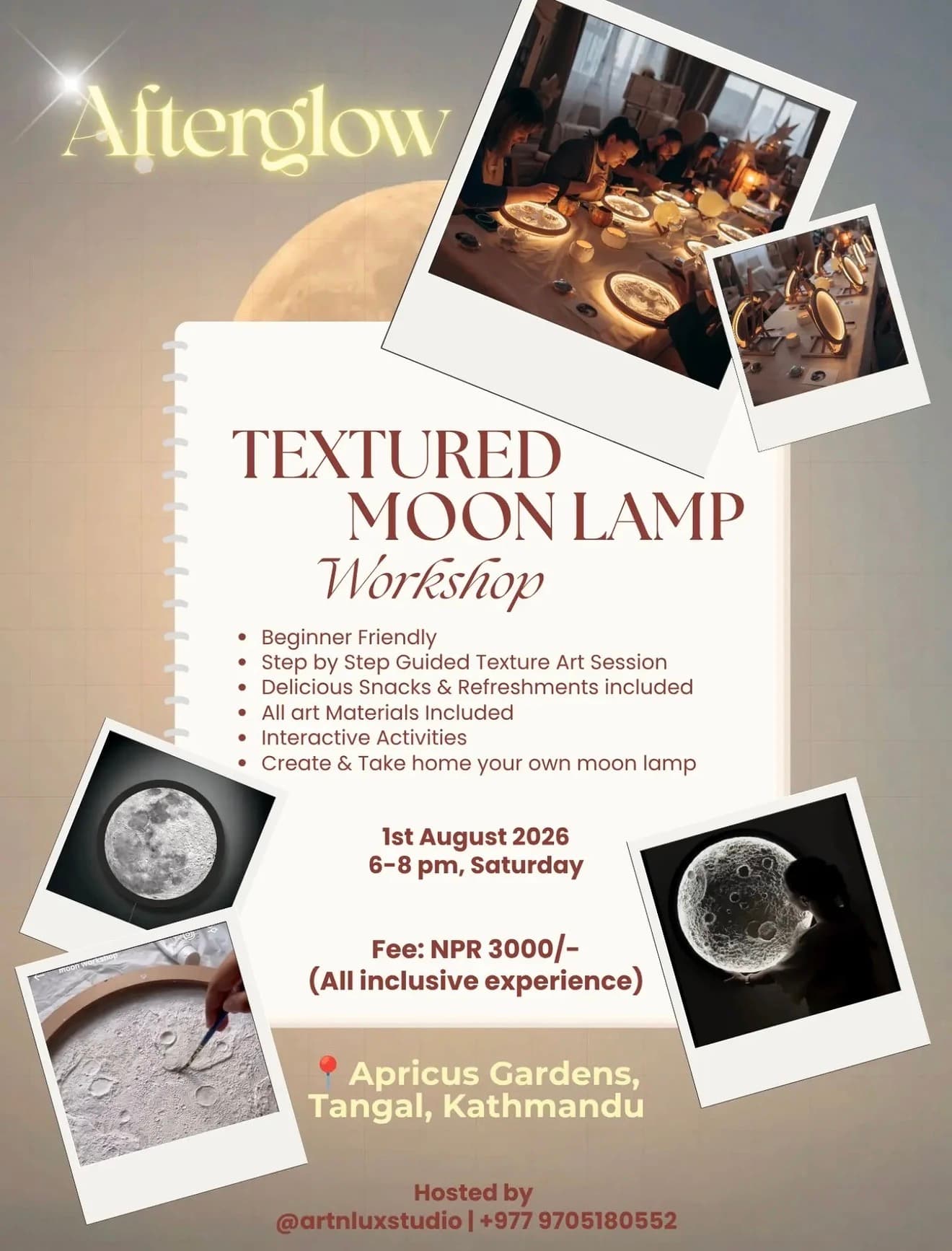 Afterglow Textured Moon Lamp Workshop