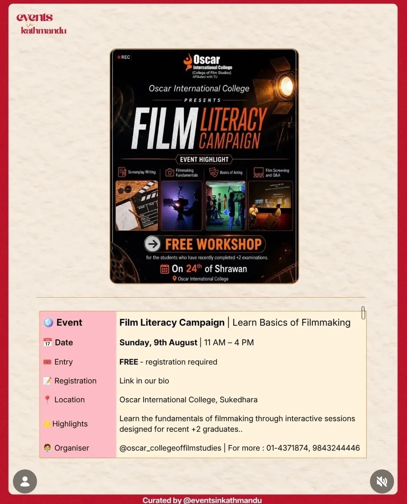 Film Literacy Campaign - Learn Basics of Filmmaking