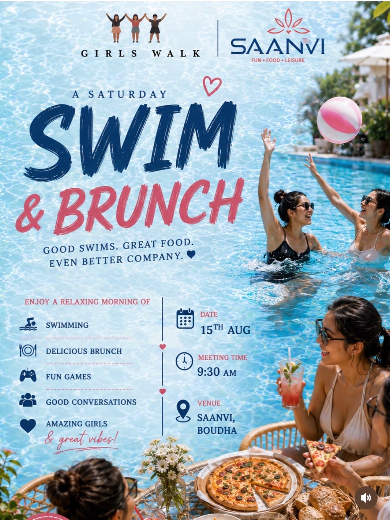 Girls Walk Saturday Swim & Brunch