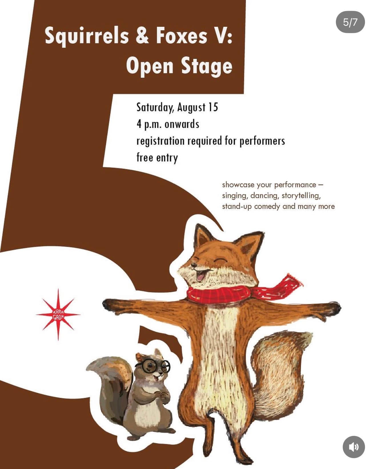 Squirrels & Foxes V: Open Stage