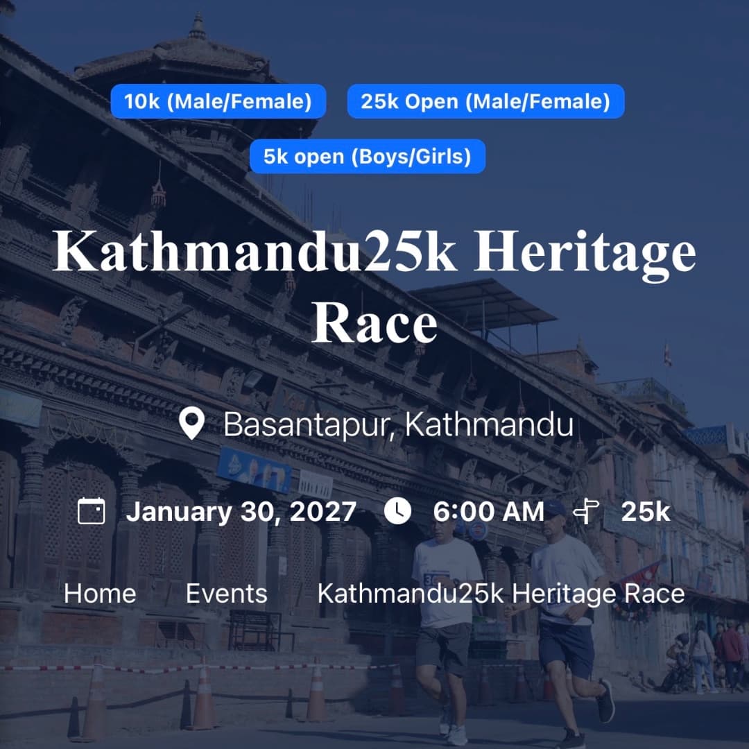 Kathmandu25K Heritage Race 2026 – 25K, 10K & 5K Run in Basantapur, Kathmandu