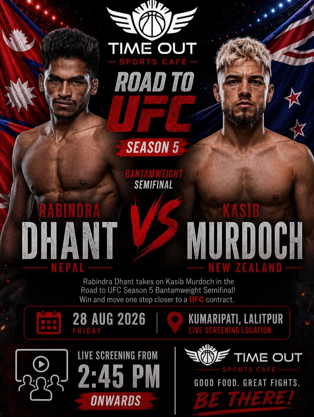 Road to UFC Season 5 Bantamweight Semifinal - Rabindra Dhant vs Kasib Murdoch