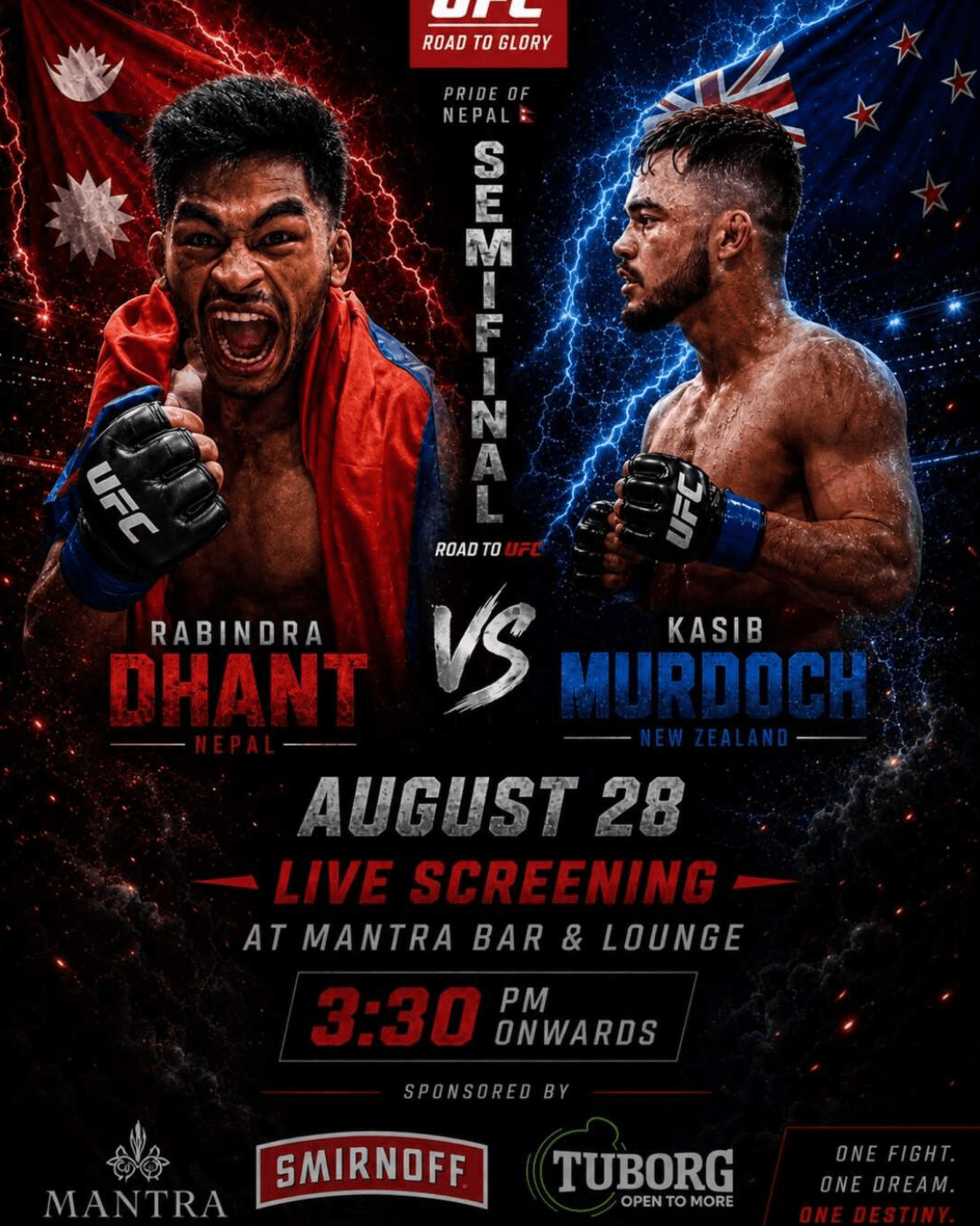 Rabindra Dhant vs Kasib Murdoch - Road to UFC Semifinal Live Screening