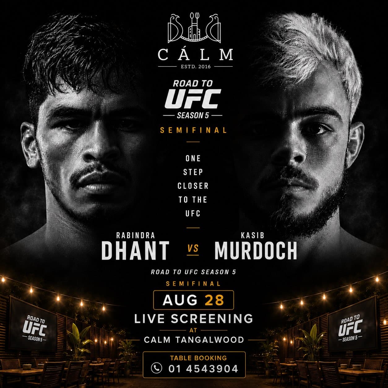 Road to UFC Season 5 Semifinal - Rabindra Dhant vs. Kasib Murdoch Live Screening